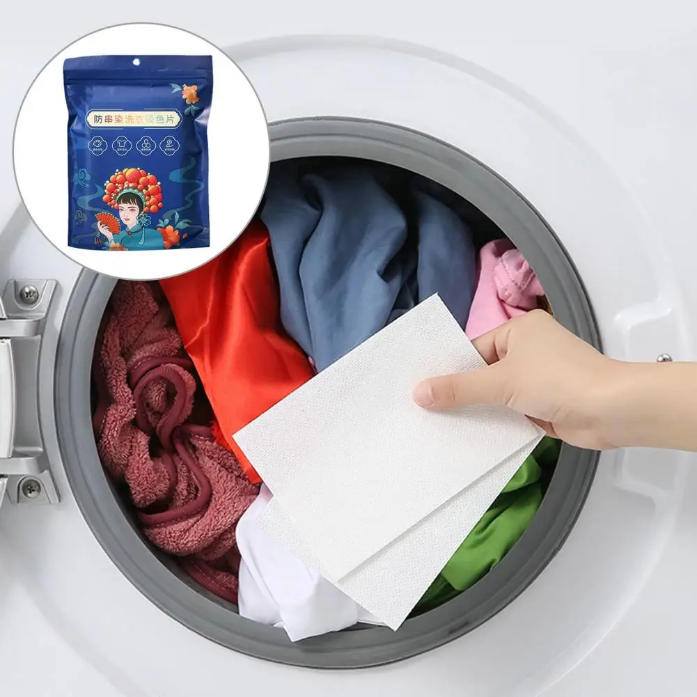 50Pcs/Pack Useful Household Washing Machine Laundry Color Absorber Large Capacity Laundry Paper Save Time Home Supplies