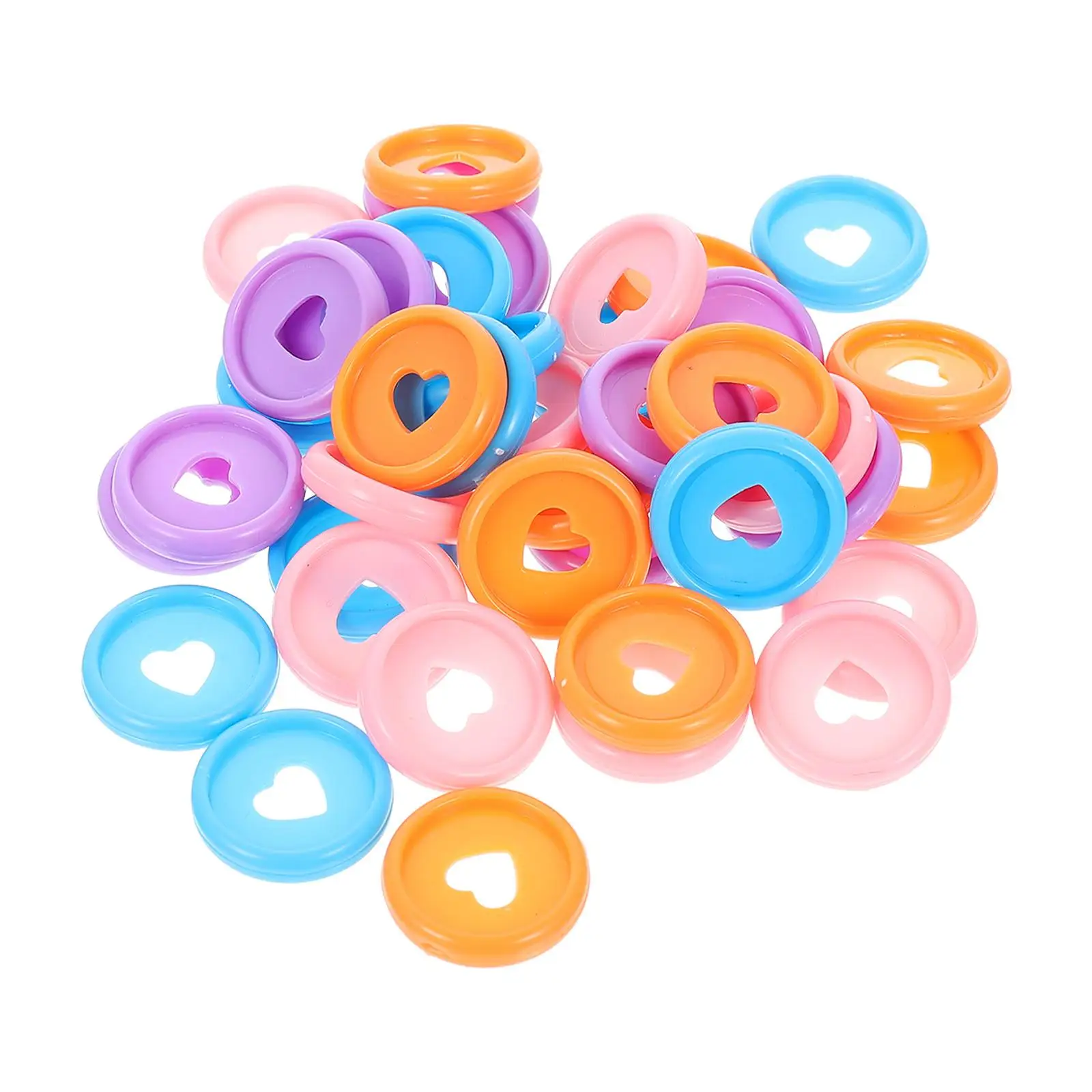 

Colorful Heart Shaped Plastic Binder 24mm Notebook Bookbinding Supplies Loose Leaf Discs Students Projects