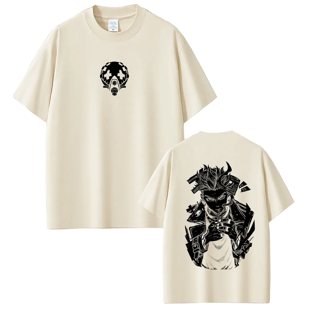 Hot Sale Anime Gachiakuta Enjin Double Sided Print T-shirt Men Women Manga Oversized T Shirts Tops Male Fashion Cool Streetwear
