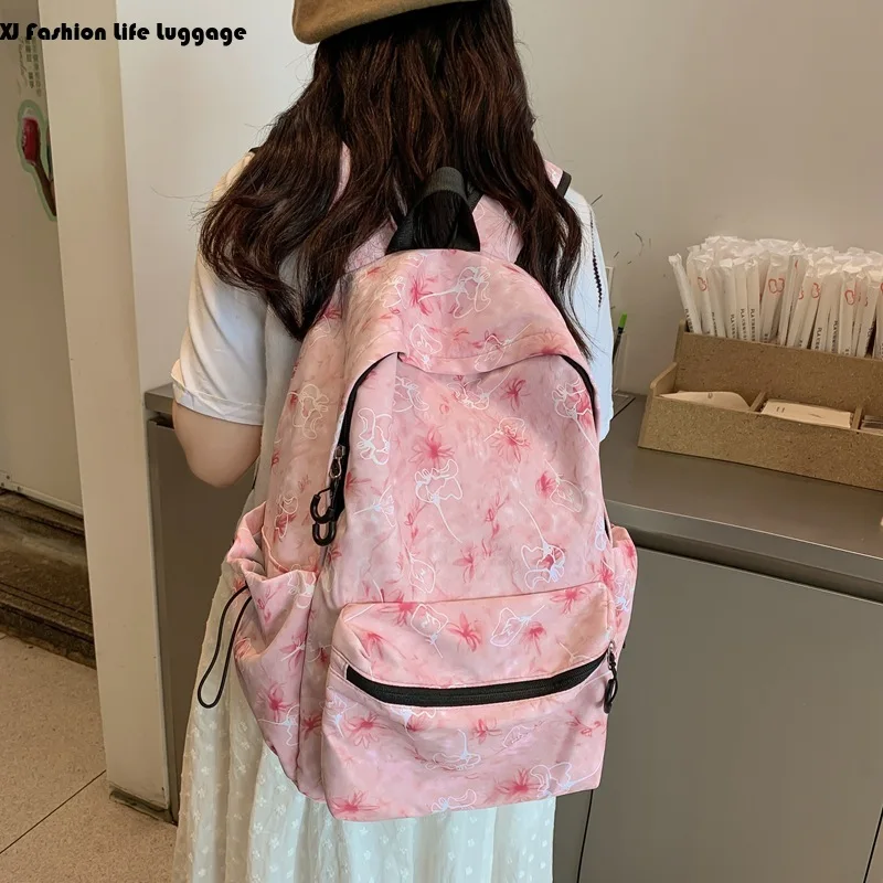 

XJ Trendy female middle school student backpack with large capacity, backpack for women, commuting bag for women mochila рюкзак