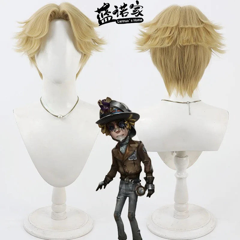 

Synthetic Hair Norton Campbell Cosplay Wigs Game Identity V Norton Campbell 30cm Short Dark Blonde Wig Heat Resistant