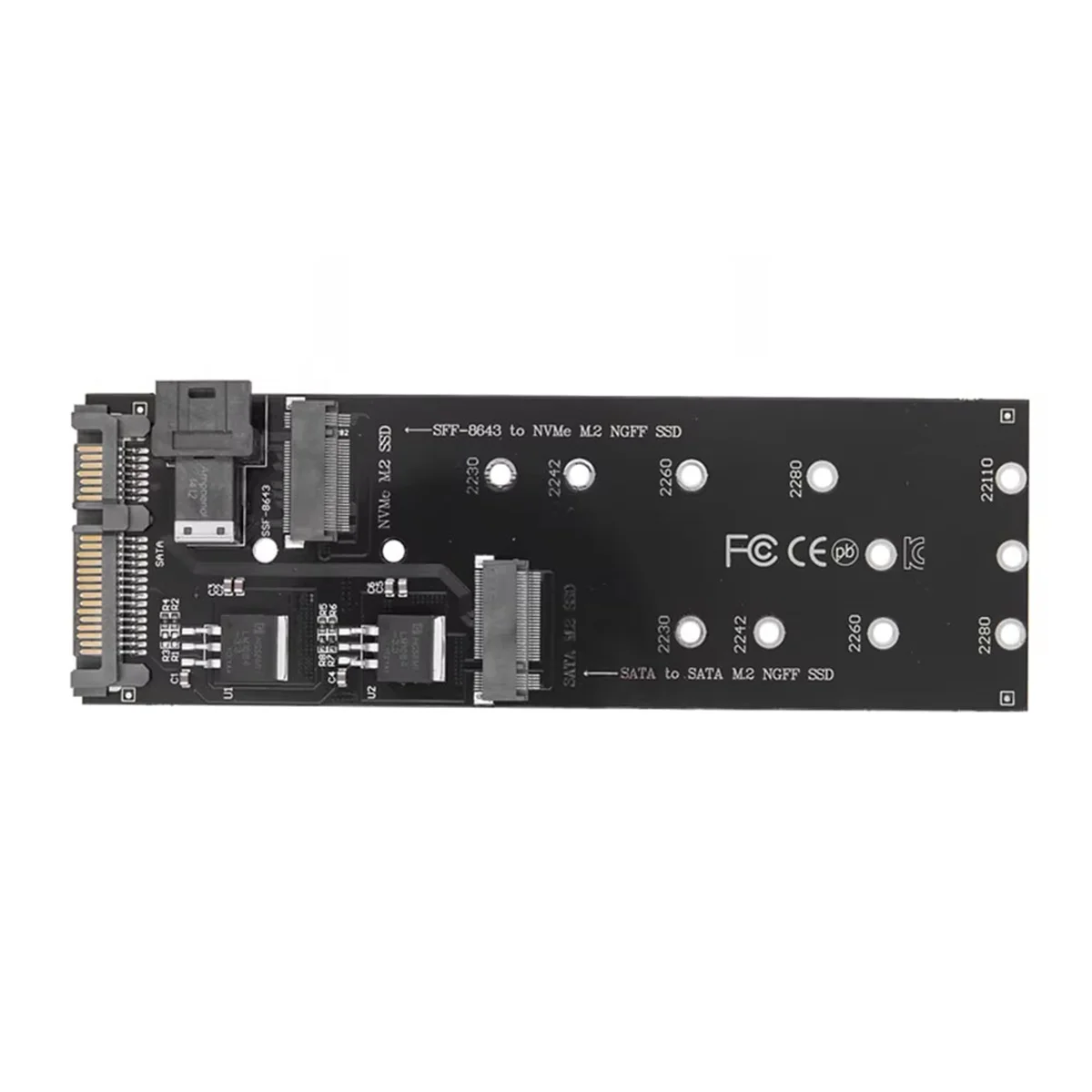AC1239★♠◐NGFF M-Key to Slimline SAS NVME PCIe 22Pin SATA Adapter SSD Converter Fit for Laptop Desktop Mainboard