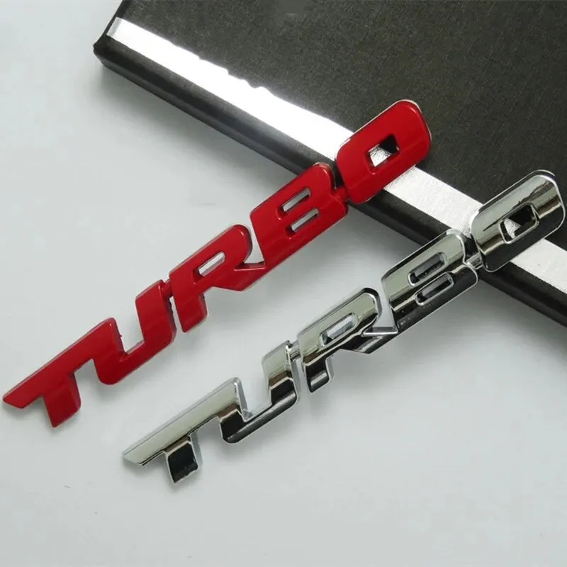 Adesivo per auto Turbo turbocompresso in lega di metallo 3D Badge accessori per la modifica dell'auto adesivo decorativo per auto con marcatura laterale posteriore