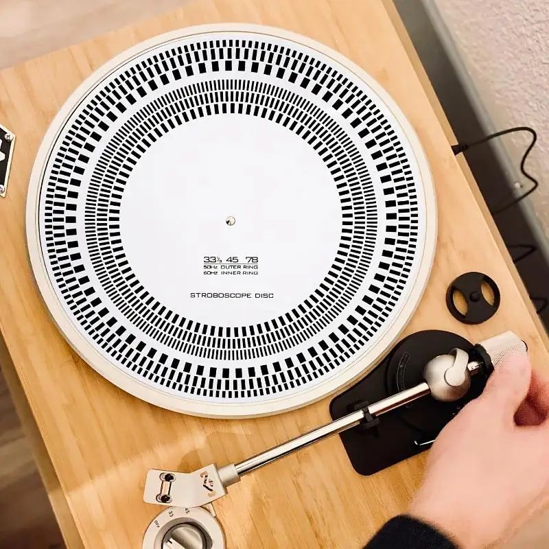 ∘Turntable Strobe Disc Speed Calibration 33/45/78 RPM PVC High Precision Vinyl Record Player Calibrator Turntable Accessory
