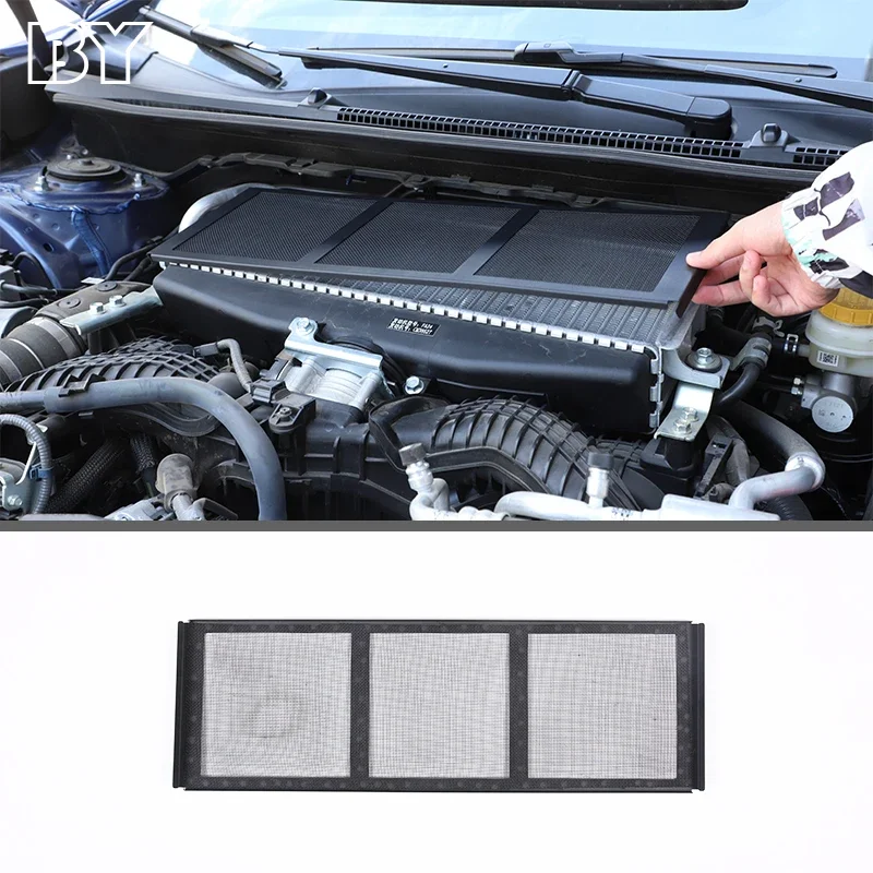 

For Subaru WRX 2021-2023 Black Carbon Steel Car Hood Radiator Protective Net Car Modification Accessories