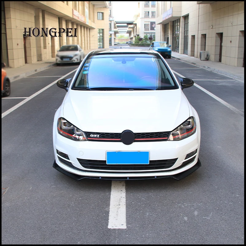 For VW Volkswagen Golf 7 MK7 MK7.5 GTI R GTE GTD 2013~2019 Side Rearview Mirror Cover Cap Trim With Horn Car Styling  Accessory