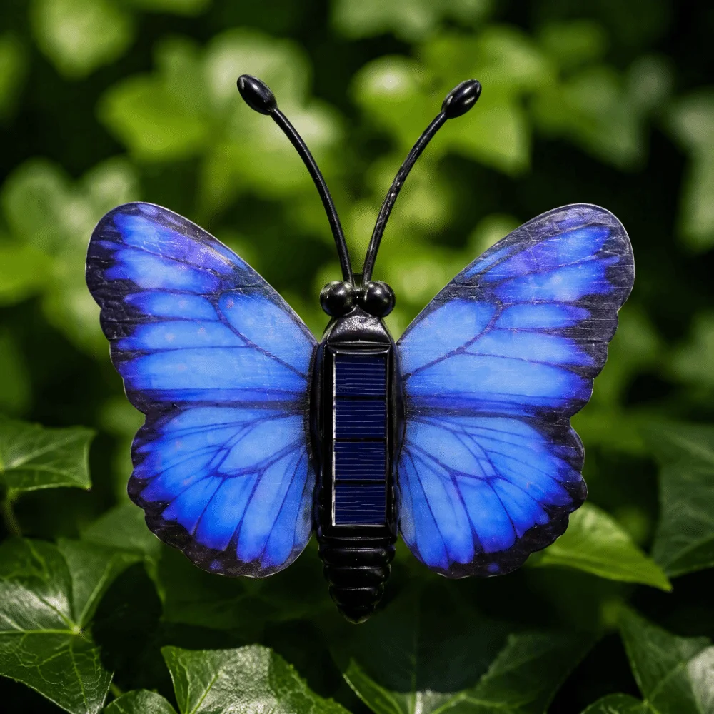 Solar Powered Solar Butterfly Light Color Changing Waterproof Color Changing Wall Lamp LED Lighting Auto Charging