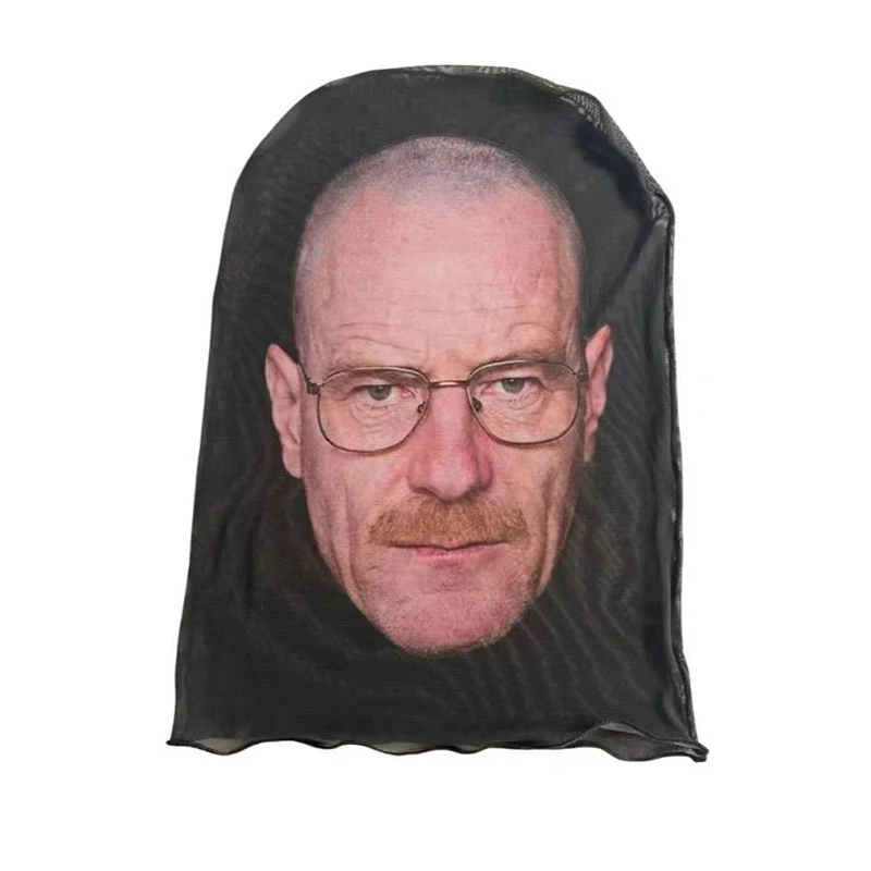 3D-Gedruckte Prominenten-Vollkopfmaske Lustige Elastische Netzmaske Cosplay-Kopfbedeckung für Partys Simulations-Modehut Kopfbedeckung – Detail 14