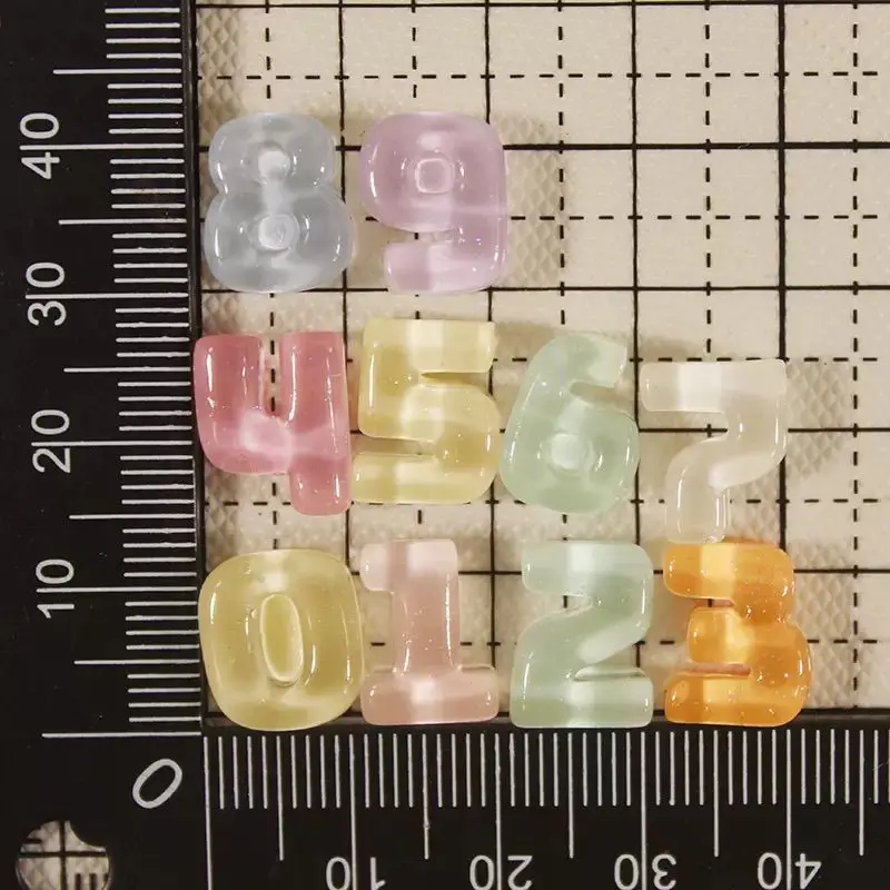 

3D-наклейки для клавиатуры в стиле INS: милые прозрачные буквы и цифры, декор для клавиатуры, украшения из смолы и кремового клея