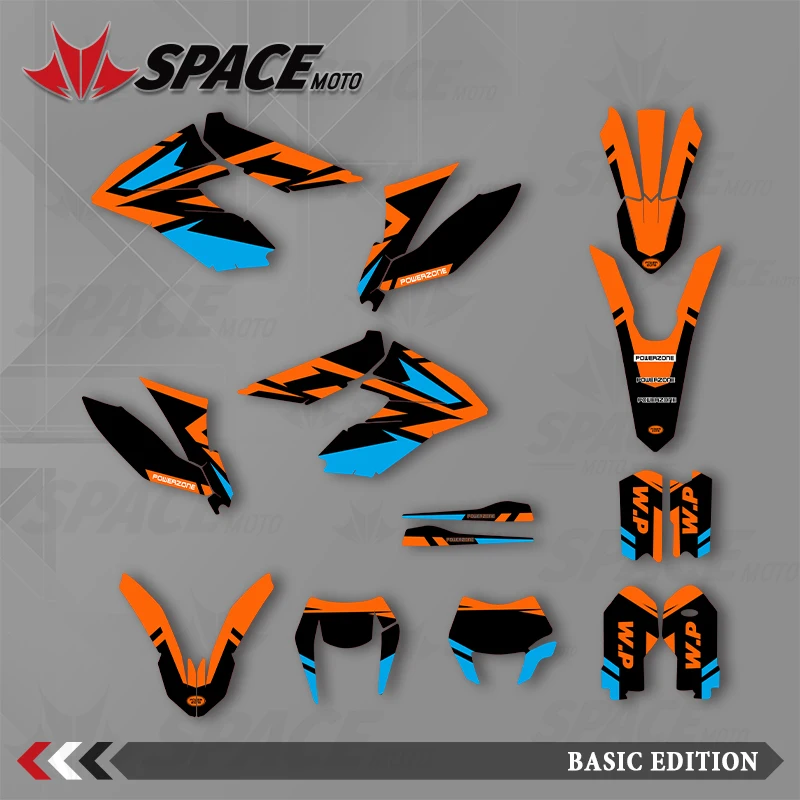 

SPACE MOTO графический фон наклейки наклейки мотоцикл для KTM 12-17 18-20 Freeride