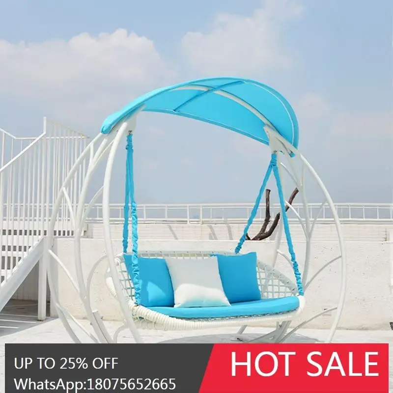 

SGF Outdoor Courtyard Swing Rattan Hanging Chair Simple Double Seater for Outdoor Use