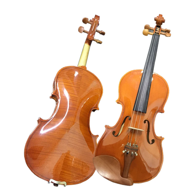 Aiersi Sinomusik Wholesale plywood maple with flame maple skin student violins made in china musical instruments