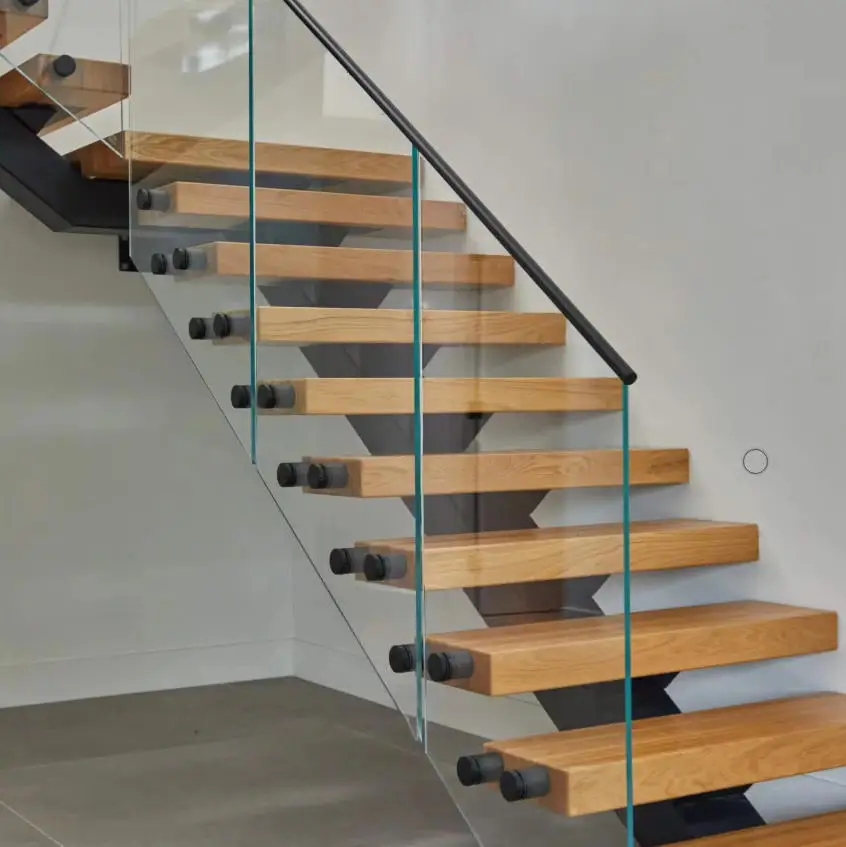 

Modern Floating Staircase Design with Indoor Wooden Tread