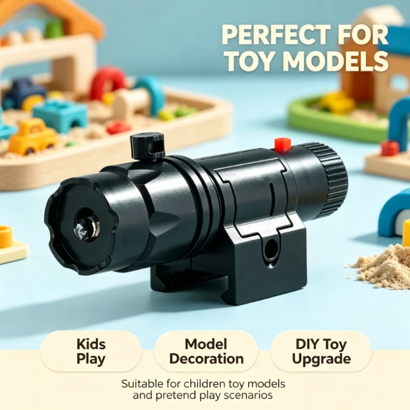 Small Portable Black Illumination Decor Module with Locking Side Knob, Easy Fit Bracket Lighting Accessory Delicate Hobby