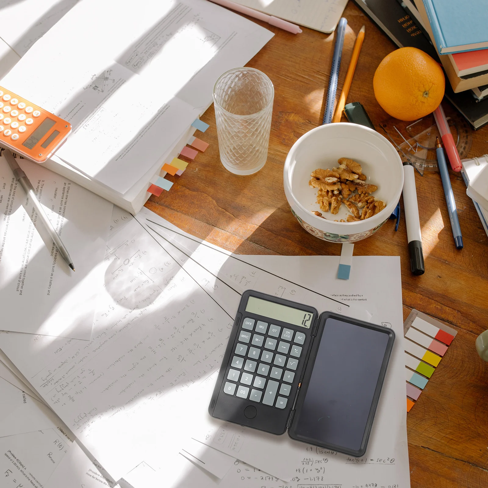 1 Juego de calculadora de tablero de escritura a mano, pantalla grande, multifuncional, práctica para estudiantes, trabajadores de oficina