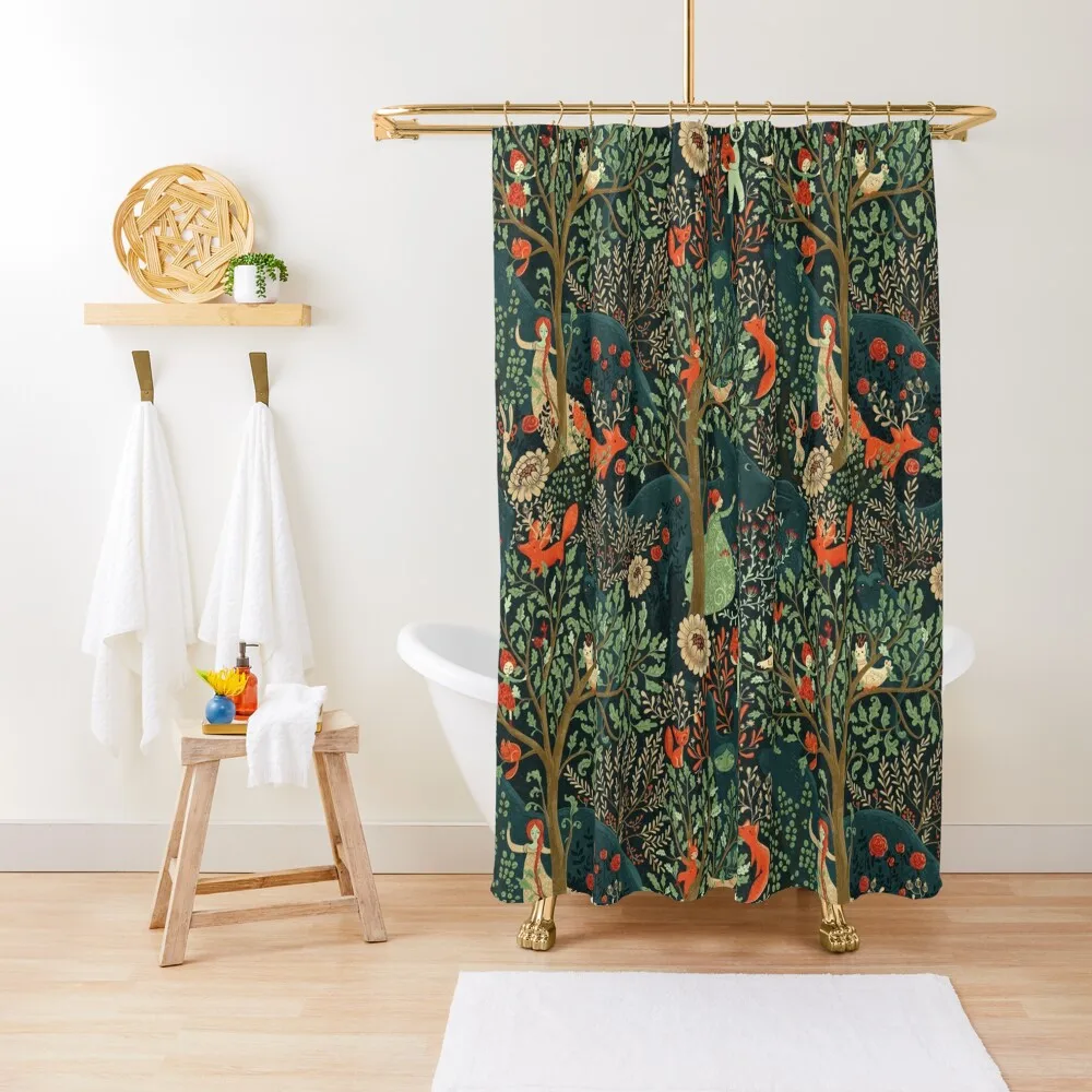 

Whimsical Wonderland Shower Curtain Shower Set Anime Bathroom Curtain