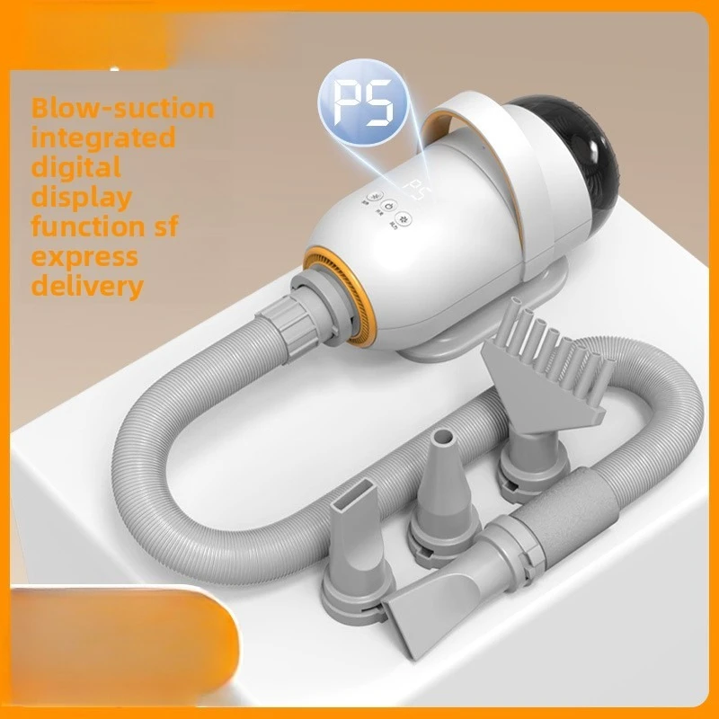 

Multifunctional Pet Hair Dryer Blow & Suction 2-in-1 Water Dryer Low Noise High Power Pet Grooming Blower for Full Body Drying