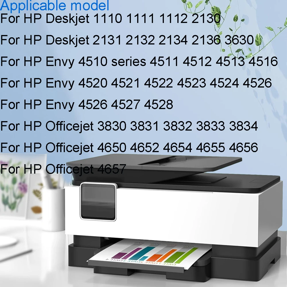 for HP63 Refillable Ink Cartridge Replacement For HP Envy 4510 4511 4512 4513 4516 4517 4520 4521 4522 4523 4524 Printers 63XL
