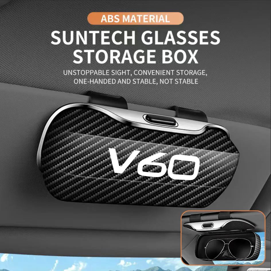 

Для Volvo XC90 XC60 XC40 EX30 EX40 S60 S90 C30 V40 V50 V60 Аксессуары Автомобильный козырек Солнцезащитные очки Чехол для очков Держатель для очков Зажим Коробка