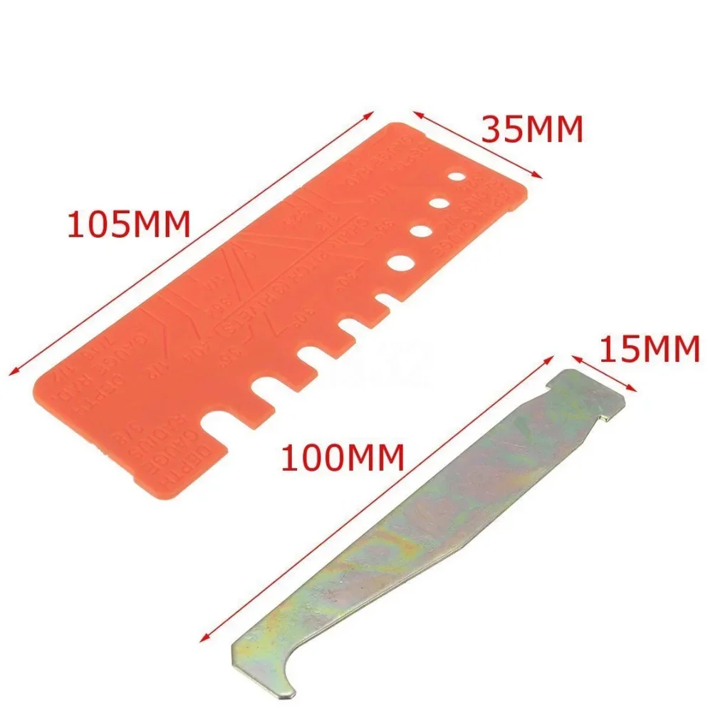 Brand New Gauge Saw Accessories General Chainsaw Quick-Check Gauge 105*35mm/100*15mm 2Pcs/Set 30°/35°filing Angle Checks