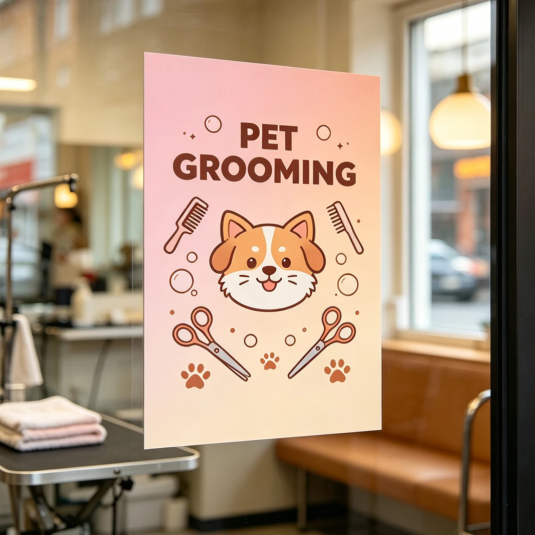 Custom Self-adhesive Waterproof Stickers Personalized Logo Decals for Store Glass Door Window Shop Promotion Business Activitie