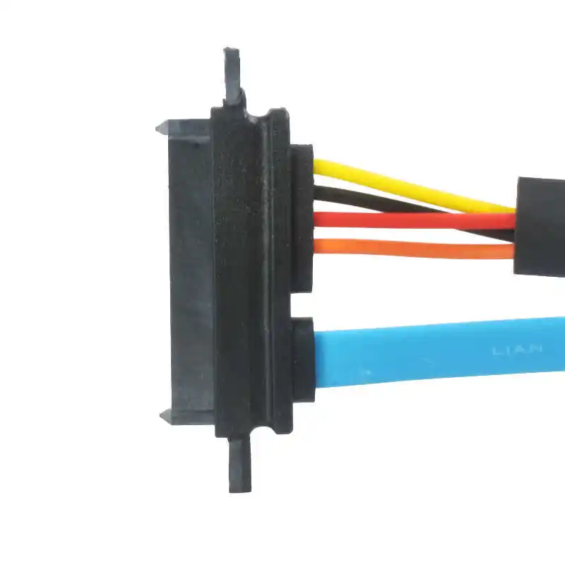 

Female to 7+15 Pin Female Serial SATA Extender Cable Data Power Combo Extension 22Pin SATA Cable 15cm