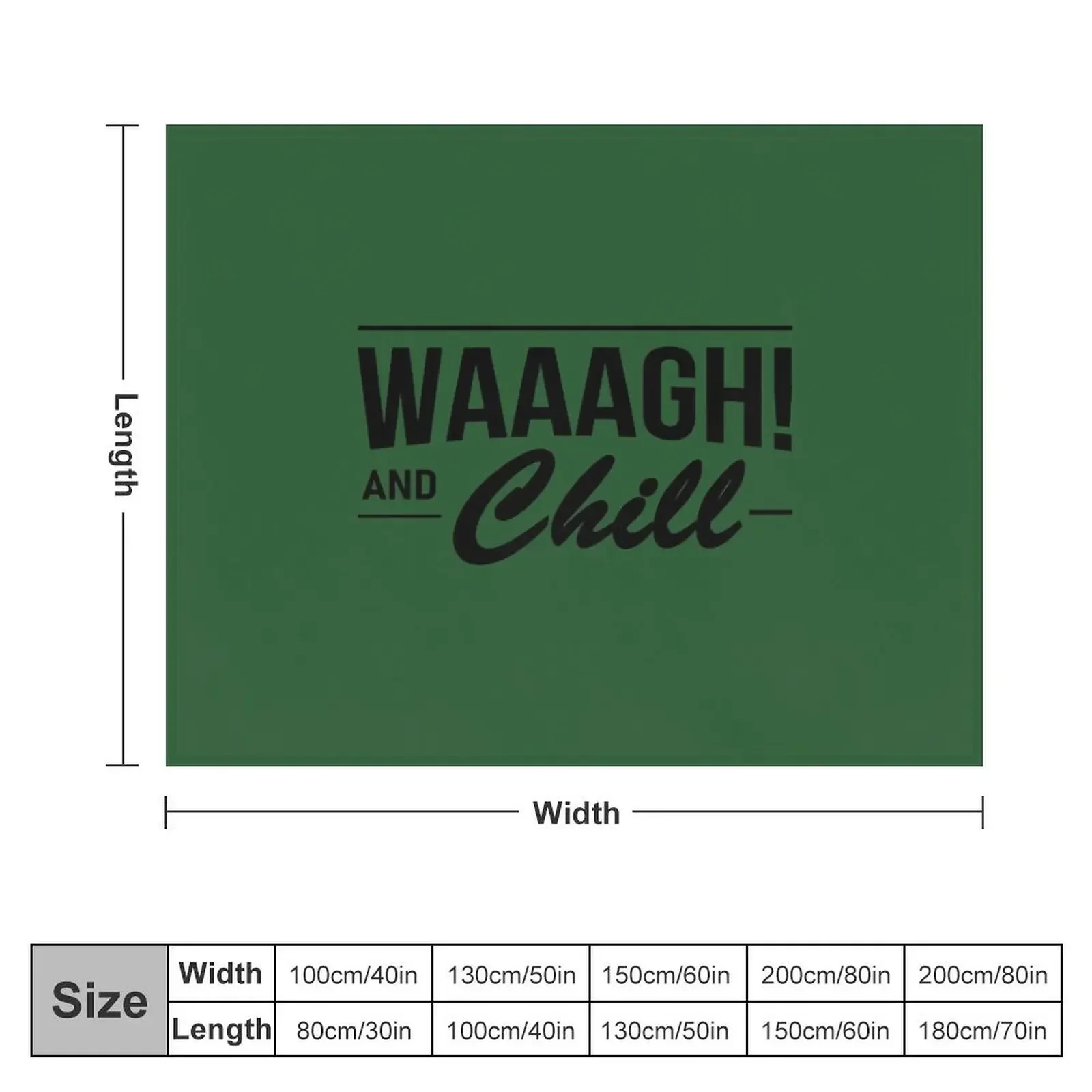 WAAAGH! (and chill) Throw Blanket Luxury Brand Extra Large Throw Luxury Designer Heavy Blankets