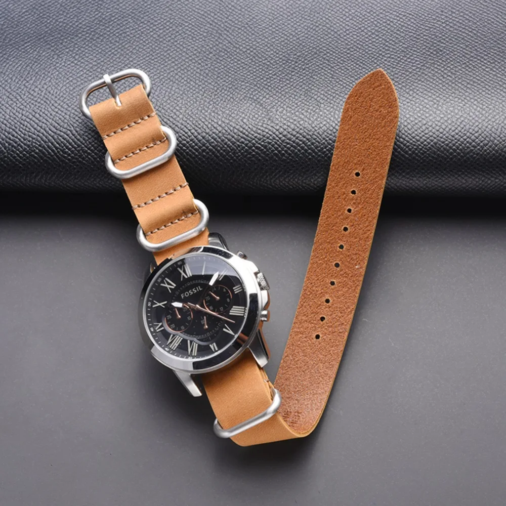 EACHE Genuine Leather Watch Straps 18mm 20mm 22mm High Quality Retro Matte Watchbands Replacement Bands Bracelets