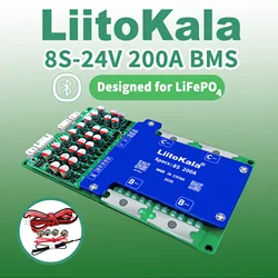 LiitoKala Lifepo4 Battery Pack 4S 8s 12V 24V BMS Used For Continuous With Balance Function