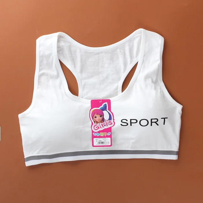 Young Girls Development Tank Bras Removeable Padded Kids Sports Training Bras Teenage Girl Underwear Tops Children Wrapped Bras