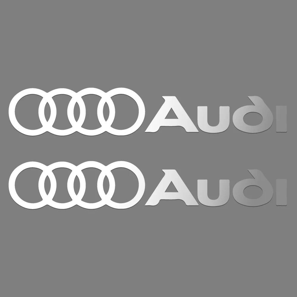 2 Stück Auto-Karosserie Kofferraum Fenster Logo Aufkleber Dekor Zubehör Auto-Styling für Audi Sline RS Quattro A4 A5 A6 TT A8 Q5 Q6 Q7 Q8 S A7
