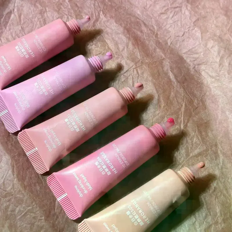 HERORANGE Cheek Blush Pigment Tube Moisturizing Rouge Blush Cosmetic For Face Blusher Lasting Liquid Blush Brightening Makeup