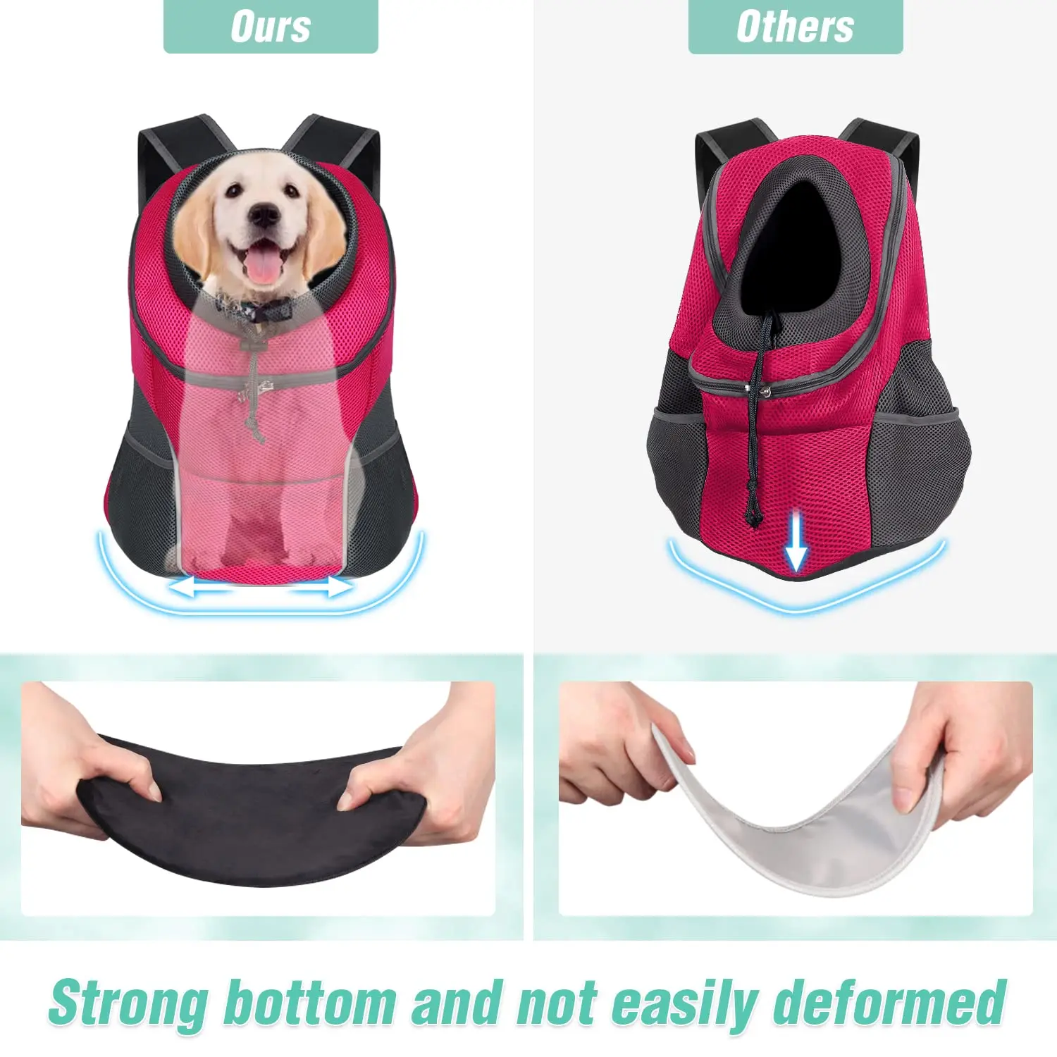 Pet Dog Travel Backpack Portable Outdoor Breathable Mesh Cat Puppy Double Shoulder Carrier Bag for Small Large Dogs Pet Supplies