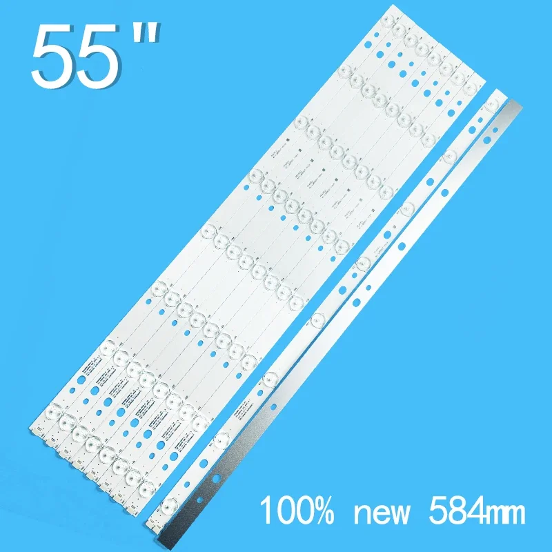 Led Strip Voor Tcl L55b3700f B55a380 55k100 BD550E32-0801S-01 4c-Lb 550T-Hq1a Yh1b TOT_55B3700_8X8_3030C-A-R 006-p1k3406a