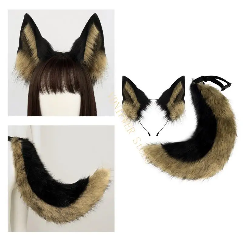Trang phục Dog Dog Halloween Bộ Cosplay Girl, Phụ kiện trang phục động vật Halloween, băng đô động vật, Động vật Động vật
