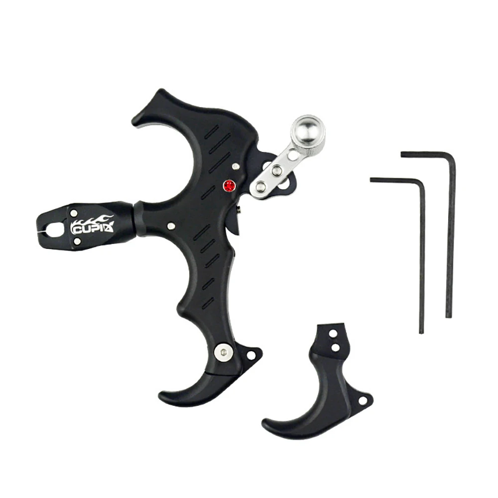 ﻿ 360 Degree Compound Bow Release 3/4 Finger adjustable For LH/RH Archery Hunting Shooting Aid Grip Spreader