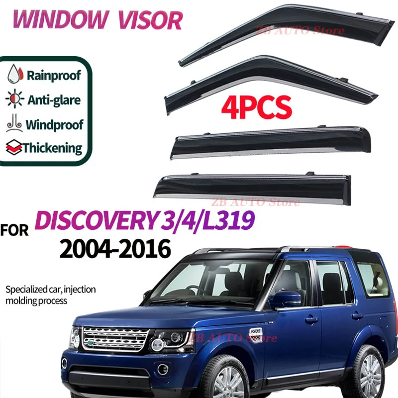 For Discovery 3/4 2004-2016  Window visors Rainwater prevention; Covering the sunlight; Anti fog; Snow prevention