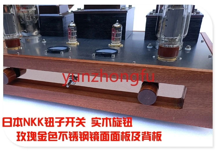 805 gallbladder 35W high-power Class A single ended electronic tube power  meter head indication solid wood box FU5