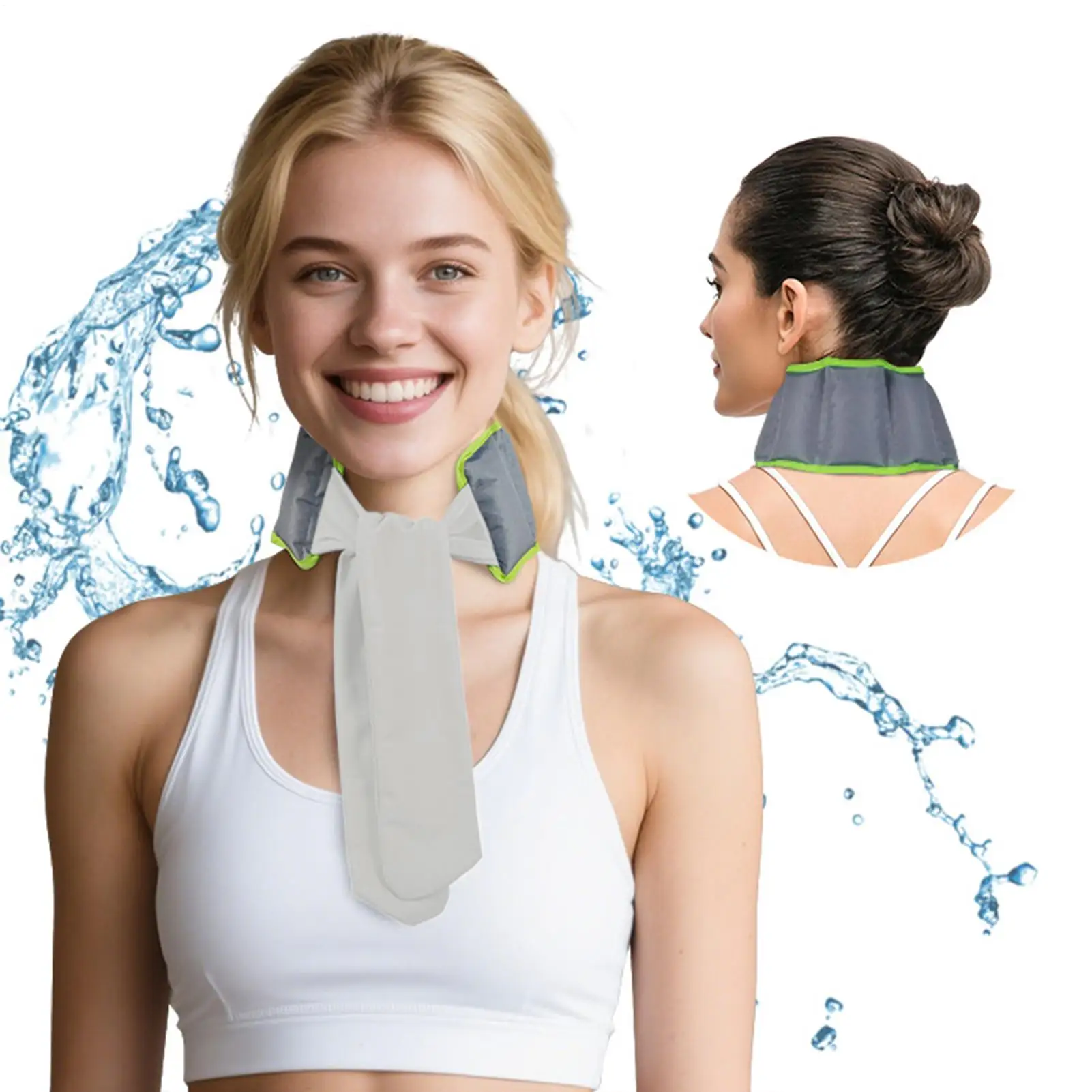 Lenço de resfriamento de pescoço envoltório de gelo para pescoço equipamento de uso diário tempo quente esportes ao ar livre toalha para ciclismo corrida caminhadas pesca