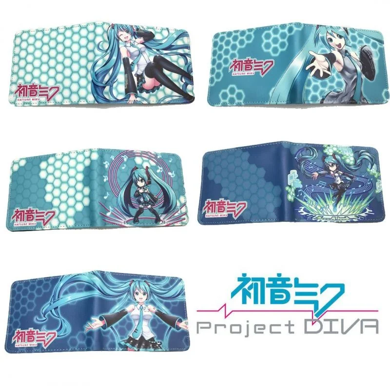 Anime Hatsune Miku portfel kreskówka nowa torebka portmonetka torba na karty męskie i damskie karty kredytowe torba na prawo jazdy