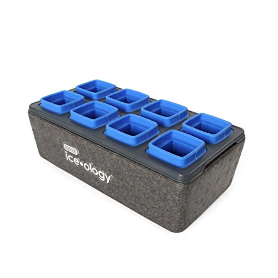 

ice•ology Silicone Clear Ice Maker for Craft Cocktail Ice, 8 Count Cube Tray