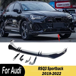 For Audi RSQ3 Sportback 2019 2020 2021 2022 High Quality ABS Car Front Bumper Lip Diffuser Spoiler Splitter Body Kits