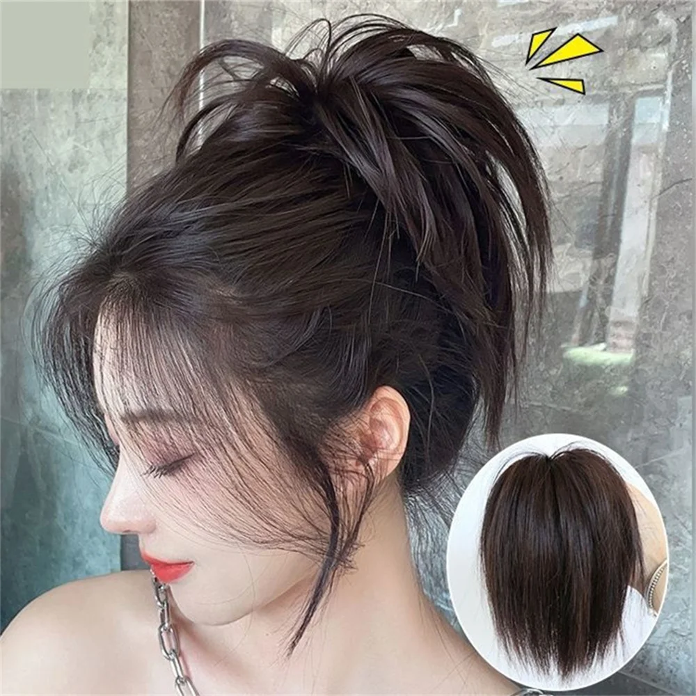 Synthetic Hair Bun Extensions Messy Straight Hair Band Elastic Chignon Scrunchy Wrap Updo False Hair Pieces For Women Hair Ring