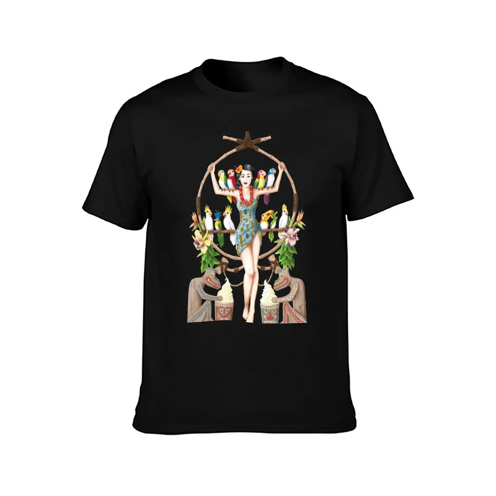 Enchanted Tiki Room Pinup T-Shirt Water Resistant Casual T-Shirt