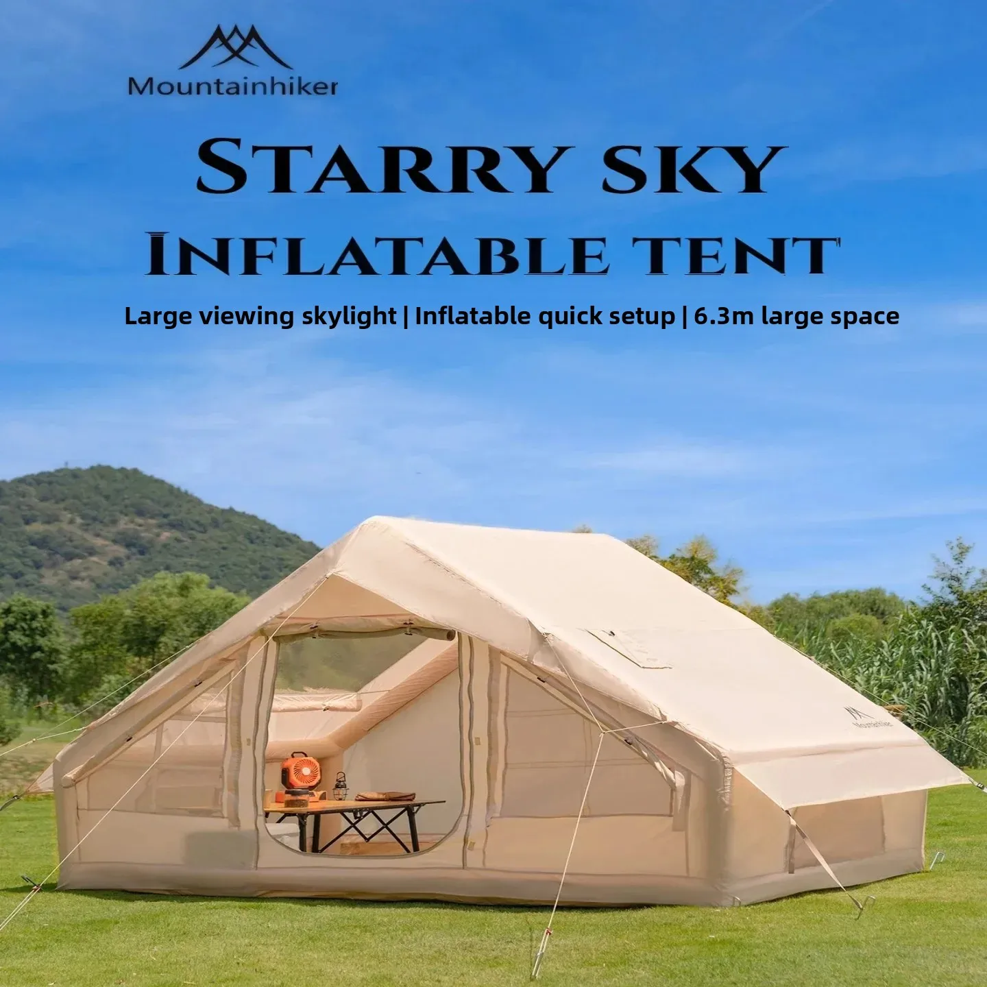 خيمة كوة كبيرة قابلة للنفخ للتنزه في الهواء الطلق من قماش أكسفورد خيمة سقف للنزهات والتخييم والمقصورة المحمولة خيمة عائلية