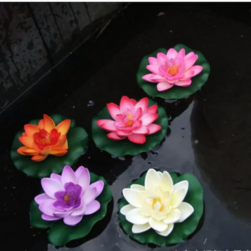 Simulation Lotus 10 Cm Petals Waterscape Decoration Water Lily Aquarium Decoration Small Artificial Aquarium Lotus Flowers