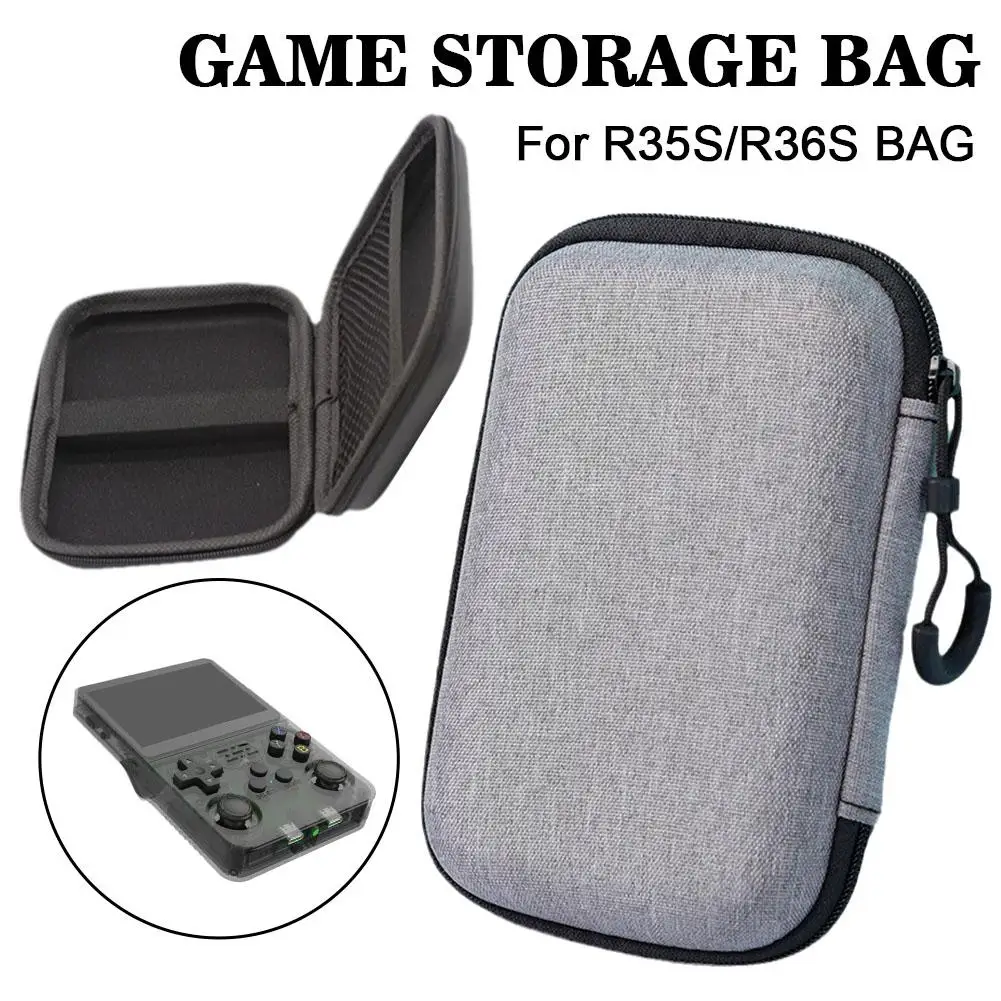 1pcs Black Game Console Storage Bag for r36s R35S Hard Portable Protective Case Scratch-resistant Anti-fall Game Accessories