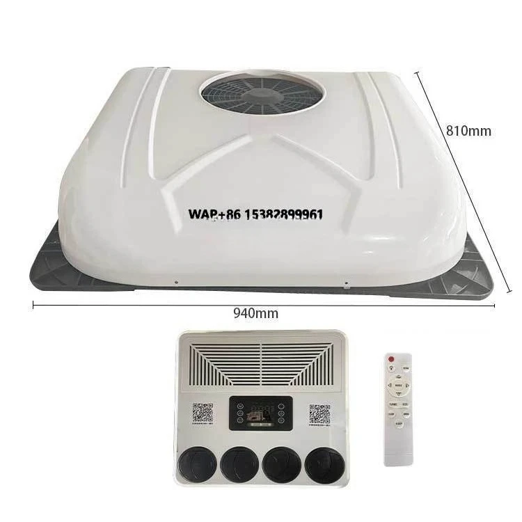 سقف علوي كهربائي تيار مستمر وقوف السيارات برودة على السطح شاحنة تكييف الهواء 12 فولت 24 فولت مكيف الهواء لشاحنة جرار #1