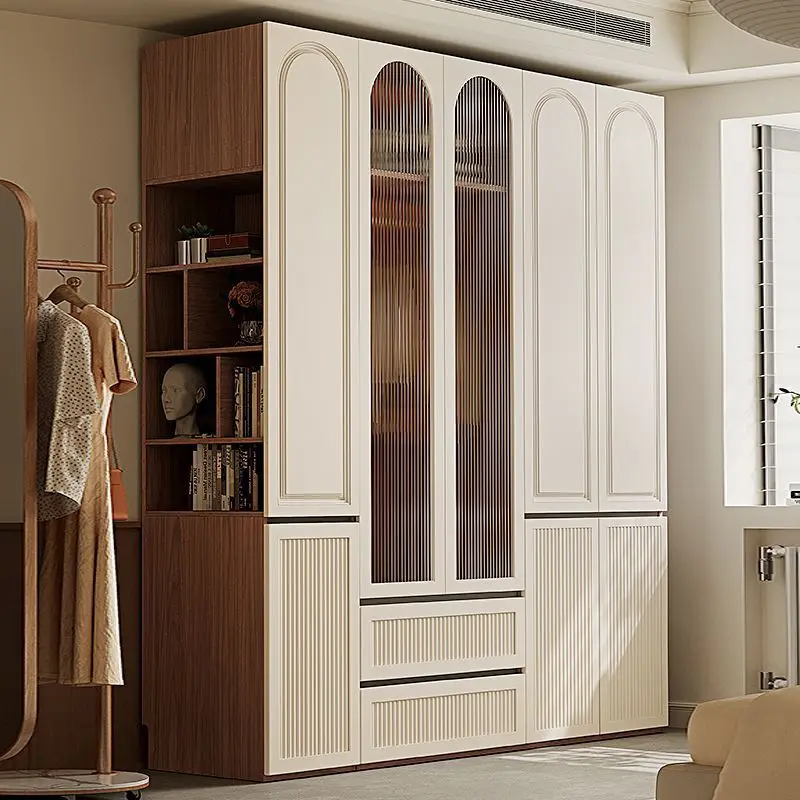 Wardrobe segmented one-door to top free handle bedroom storage cabinet household finished product storage large wardrobe