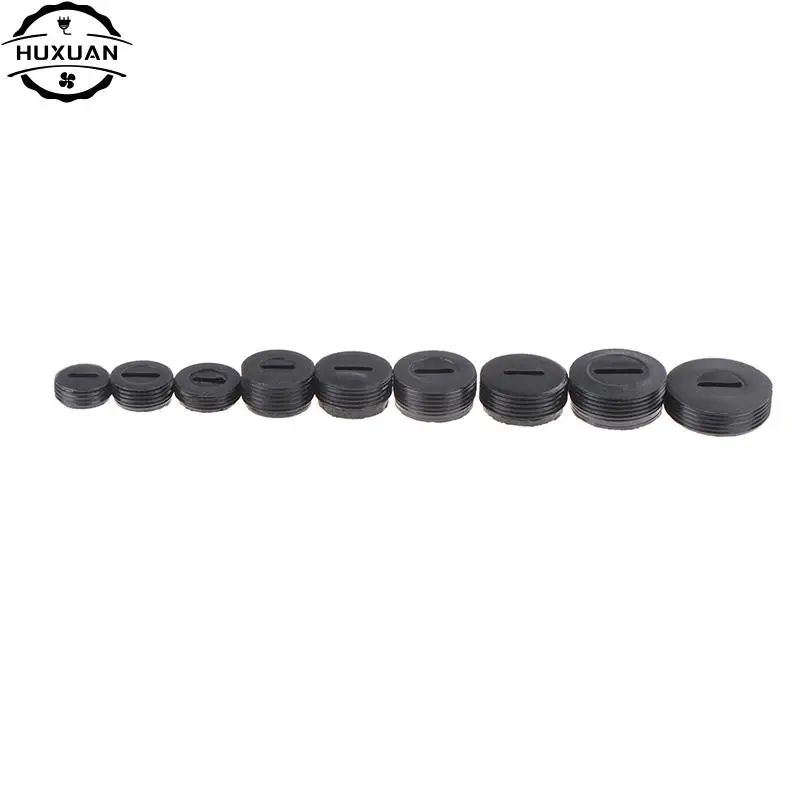 Dia. 12/13/14/15/16/17/18/20/32MM 10pcs Black Plastic Screw Carbon Brush Holder Caps Case